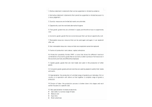 Economics Study Guide: Key Definitions