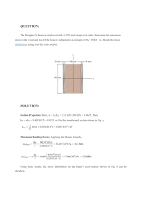 Douglas Fir Beam Stress Calculation with Steel Straps