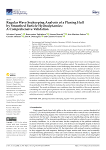 Regular Wave Seakeeping Analysis of a Planing Hull by SPH