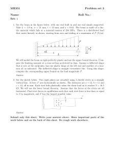 ME351 Problem Set 3: Beam & Rivet Analysis
