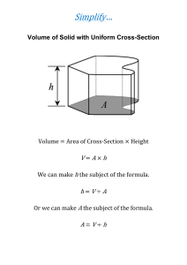 Volume of Solid with Uniform Cross-Section Formula