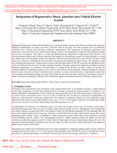 Integration of Regenerative Shock Absorber into Vehicle Electric System