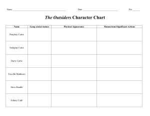 The Outsiders Character Chart Worksheet