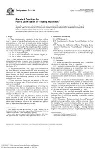ASTM E4-03: Force Verification of Testing Machines Standard