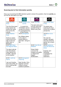 BBC TV Guide Scanning Exercise: Find Info Quickly