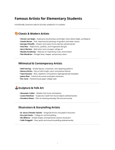 Famous Artists for Elementary Students