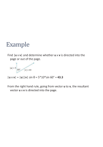 Vector Cross Product Examples: Magnitude, Direction, Area, Volume