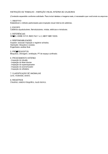 Instru&ccedil;&atilde;o de Trabalho: Inspe&ccedil;&atilde;o Visual Interna de Caldeiras