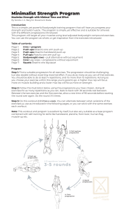 Minimalist Strength Program: Bodyweight Training Guide