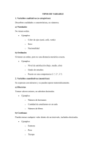 Tipos de Variables: Cualitativas y Cuantitativas