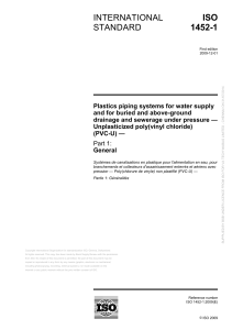 ISO 1452-1:2009 PVC-U Piping Systems Standard
