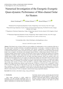 Numerical Study of Mini-channel Solar Air Heaters Performance