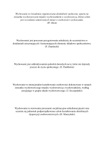 Definicje Wychowania - Okoń, Znaniecki, Durkheim