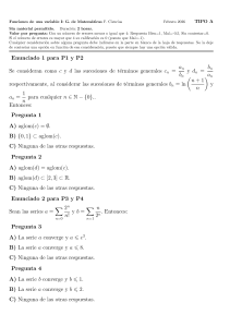 Examen de Funciones de una variable I