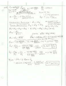 Chemical Engineering Mass Balance Problem 4.9