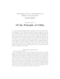 An Introduction to the Principles of Morals and Legislation by Jeremy Bentham