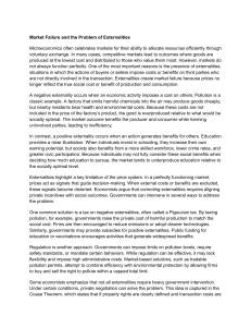 Market Failure and Externalities in Microeconomics
