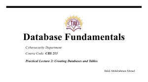 Database Fundamentals: Creating Databases and Tables with MySQL