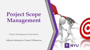 Project Scope Management: NYU Lecture Notes