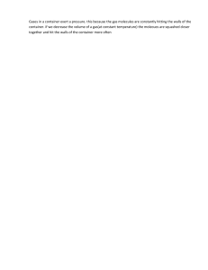 Gas Pressure and Volume Relationship