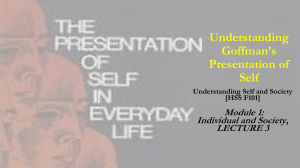 Understanding Goffman's Presentation of Self Lecture