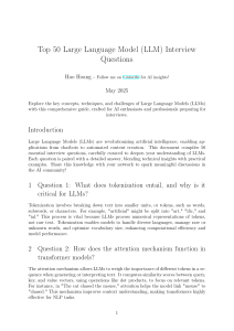 Top 50 LLM Interview Questions Guide
