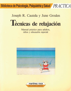 T&eacute;cnicas de relajaci&oacute;n: Manual pr&aacute;ctico para adultos, ni&ntilde;os y educaci&oacute;n especial