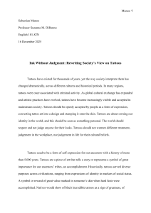 Ink Without Judgment: Tattoos and Societal Acceptance