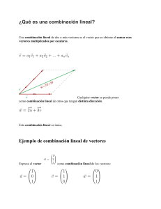 &iquest;Qu&eacute; es una combinaci&oacute;n lineal? Definici&oacute;n y ejemplo