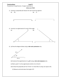 Constructions Level 9: Perpendicular & Angle Bisectors