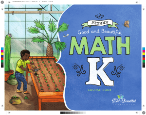 Simply Good and Beautiful Math K Course Book