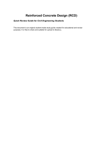 Reinforced Concrete Design Quick Review Guide