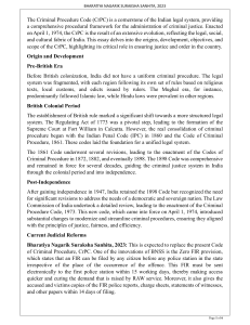 Bharatiya Nagarik Suraksha Sanhita 2023: CrPC Evolution & Key Reforms