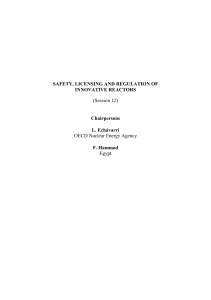 Safety, Licensing, and Regulation of Innovative Reactors