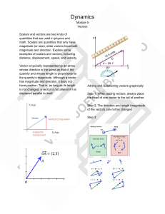 Dynamics Module 5: Vectors in Physics