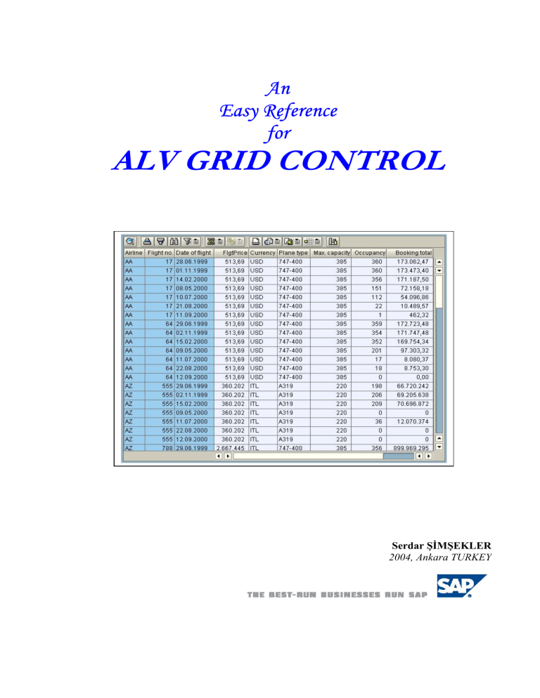 ALV Grid Control Tutorial - SAP ABAP Guide