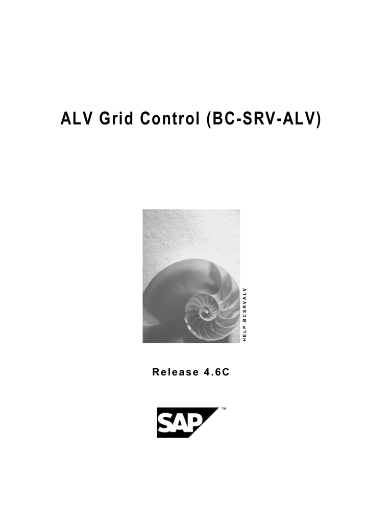 SAP ALV Grid Control Manual 4.6C