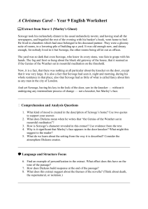 A Christmas Carol Year 9 English Worksheet Stave 1