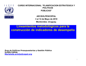 Lineamientos metodol&oacute;gicos para indicadores de desempe&ntilde;o