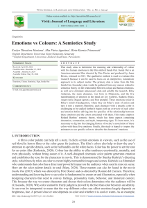 Emotions vs Colours: A Semiotics Study in Inside Out