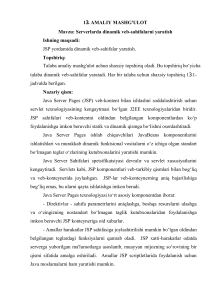 JSP bilan dinamik veb-sahifalar yaratish