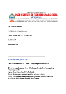 Cloud Computing Unit 1: Introduction Fundamentals