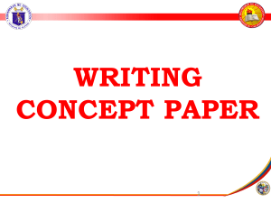 Writing Concept Paper: A Student Guide