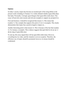 Opinion Essay Template for Academic Writing