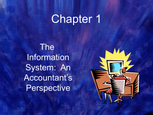 Chapter 1: Information System - Accountant's Perspective