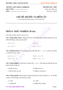 Examen de Matem&aacute;ticas: Pendiente y Punto de Corte - Anime vs Chicos
