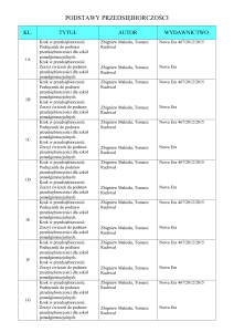 Podręcznik i zeszyt ćwiczeń do podstaw przedsiębiorczości