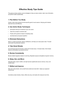 Effective Study Tips Guide: Improve Focus & Retention