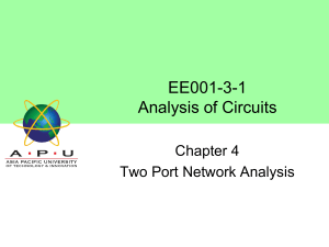 Two Port Network Analysis in Circuit Analysis