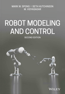 Robot Modeling and Control 2nd Edition Textbook